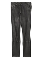 Theory Bristol High-Rise Leather Pants
