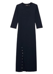 Theory Button Front Maxi Dress