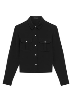 Theory Cape Boxy Military Shirt Jacket