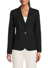 Theory Carissa Virgin Wool Blend Tailored Blazer