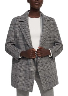 Theory Clairene West Plaid Jacket In Grey Multi