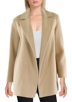 Theory Clairene Womens Wool Open-Front Wool Coat