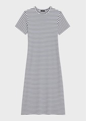 Theory Clinton Knit Short-Sleeve Midi T-Shirt Dress 