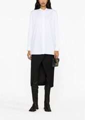 Theory collarless cotton shirt