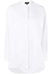 Theory collarless cotton shirt