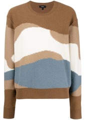 Theory colour-block cashmere sweater
