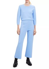 Theory Compact Crepe Crop Flare Pants