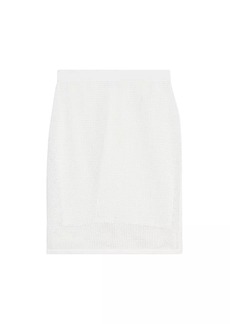 Theory Compact Crepe Pointelle Knit Skirt