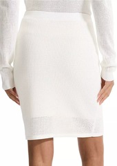 Theory Compact Crepe Pointelle Knit Skirt