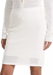 Theory Compact Crepe Pointelle Knit Skirt