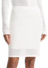 Theory Compact Crepe Pointelle Knit Skirt