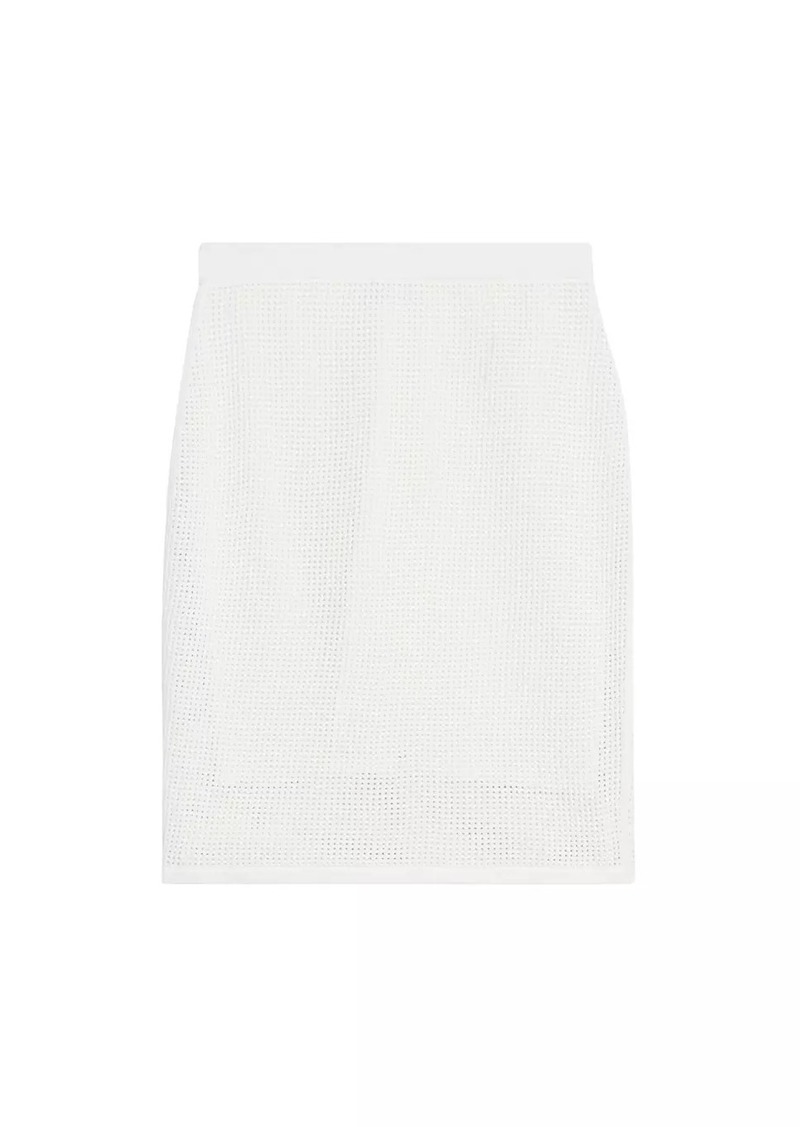 Theory Compact Crepe Pointelle Knit Skirt
