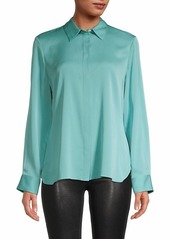 Theory Core Silk Button-Down Shirt