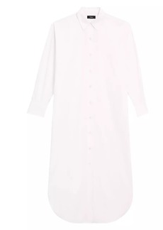 Theory Cotton-Blend Relaxed Maxi Shirtdress