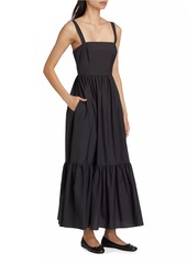 Theory Cotton-Blend Tiered Midi-Dress