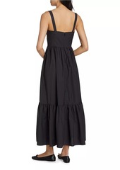 Theory Cotton-Blend Tiered Midi-Dress