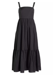 Theory Cotton-Blend Tiered Midi-Dress