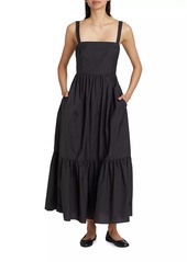 Theory Cotton-Blend Tiered Midi-Dress