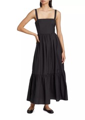 Theory Cotton-Blend Tiered Midi-Dress