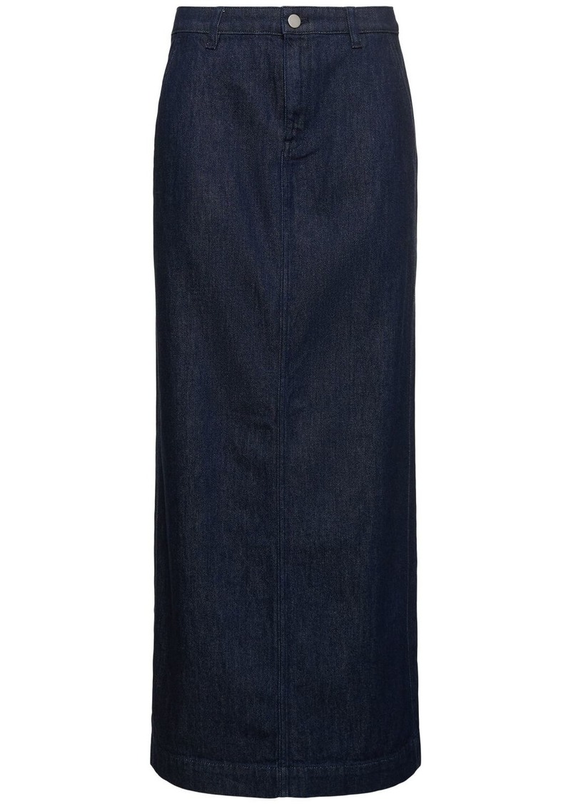 Theory Cotton Denim Maxi Skirt