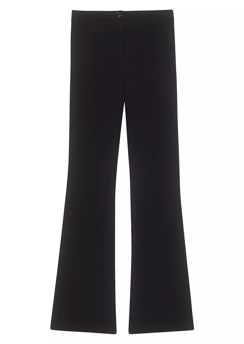 Theory Crepe High-Waist Flare-Leg Pants