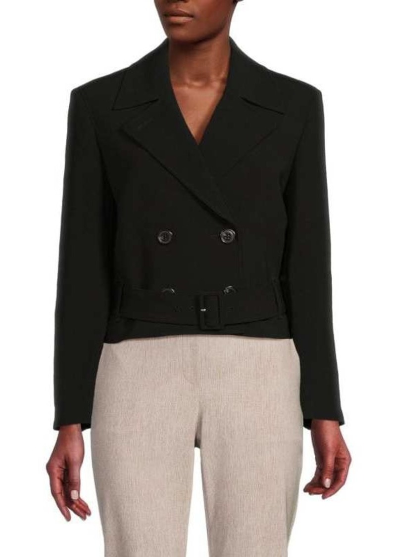 Theory Cropped Double Breasted Blazer