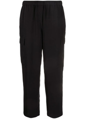 Theory cropped silk cargo trousers