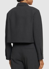 Theory Cropped Stretch Wool Jacket