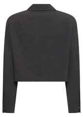 Theory Cropped Stretch Wool Jacket