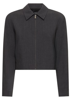 Theory Cropped Stretch Wool Jacket