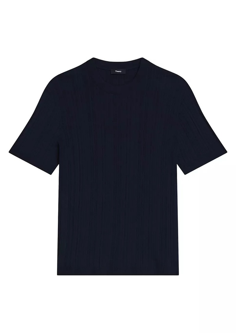 Theory Damian Ribbed Crewneck T-Shirt