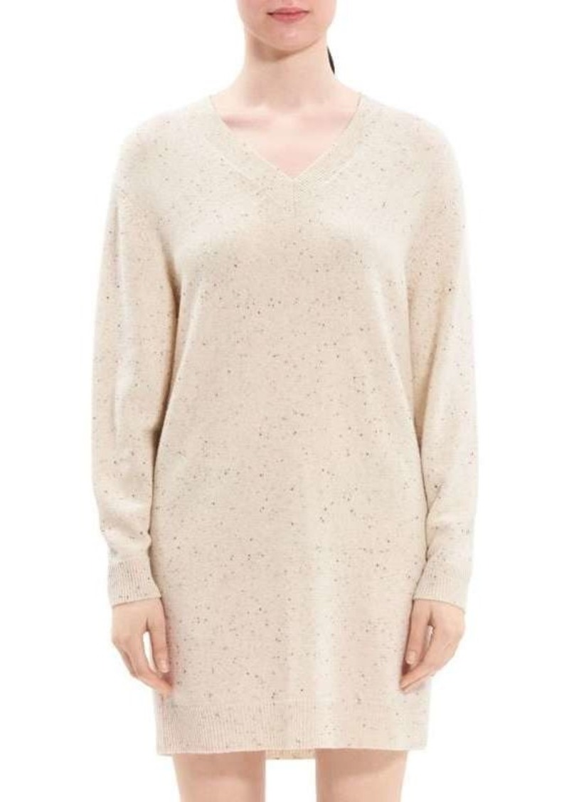 Theory Donegal Wool & Cashmere Mini Sweater Dress