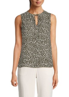 Theory Dotted Splitneck Tank Top