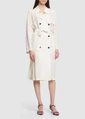 Theory Double Breasted Viscose Trench Coat