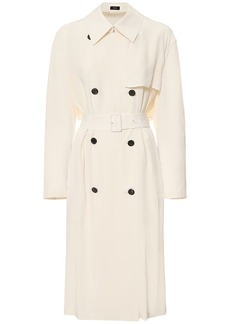 Theory Double Breasted Viscose Trench Coat