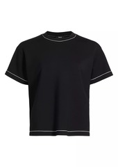 Theory Double-Knit Crewneck T-Shirt