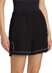 Theory Embroidered Pull-On Shorts