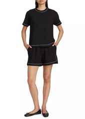 Theory Embroidered Pull-On Shorts