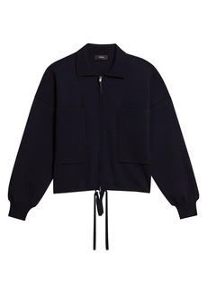 Theory Empire Cropped Zip Jacket