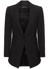 Theory Etiennette Wool Blend Crepe Blazer