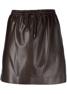 Theory faux leather mini skirt