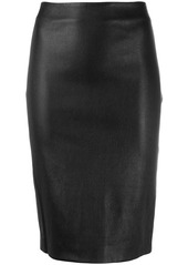 Theory faux leather pencil skirt
