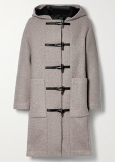 Theory Faux Leather-trimmed Faux Shearling Coat