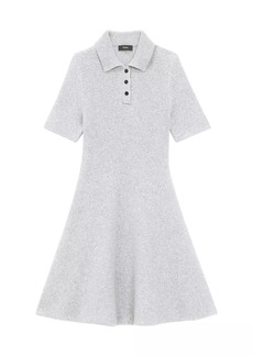 Theory Felted Wool & Cashmere Polo Dress