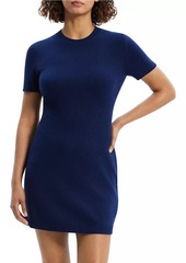 Theory Felted Wool-Cashmere Crewneck Dress