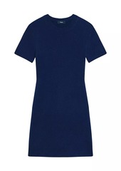 Theory Felted Wool-Cashmere Crewneck Dress