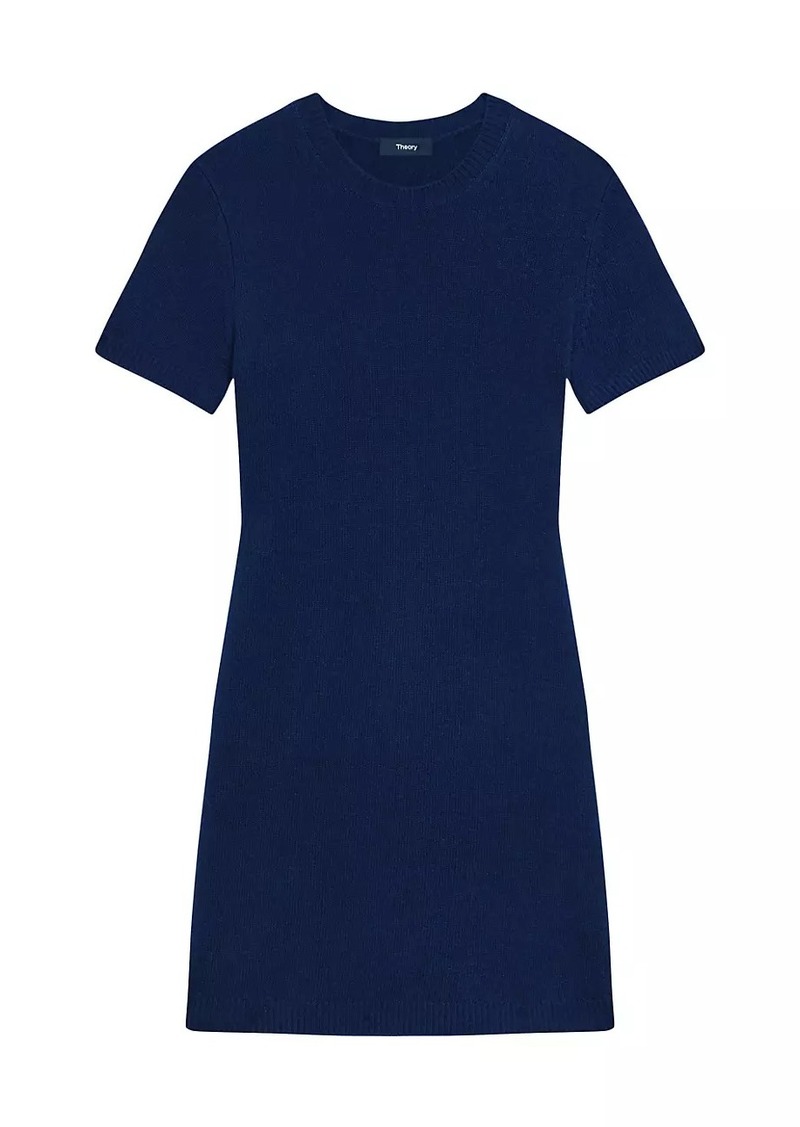 Theory Felted Wool-Cashmere Crewneck Dress