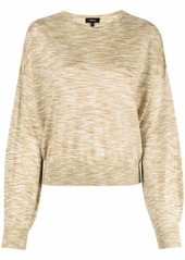Theory fine-knit crew-neck cropped jumper