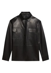Theory Flap Pocket Leather Jacket