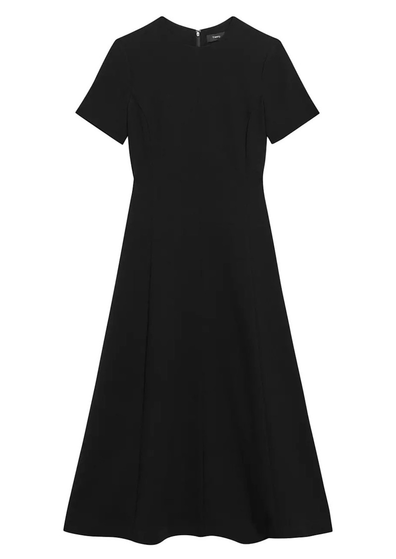 Theory Flared Midi Dress